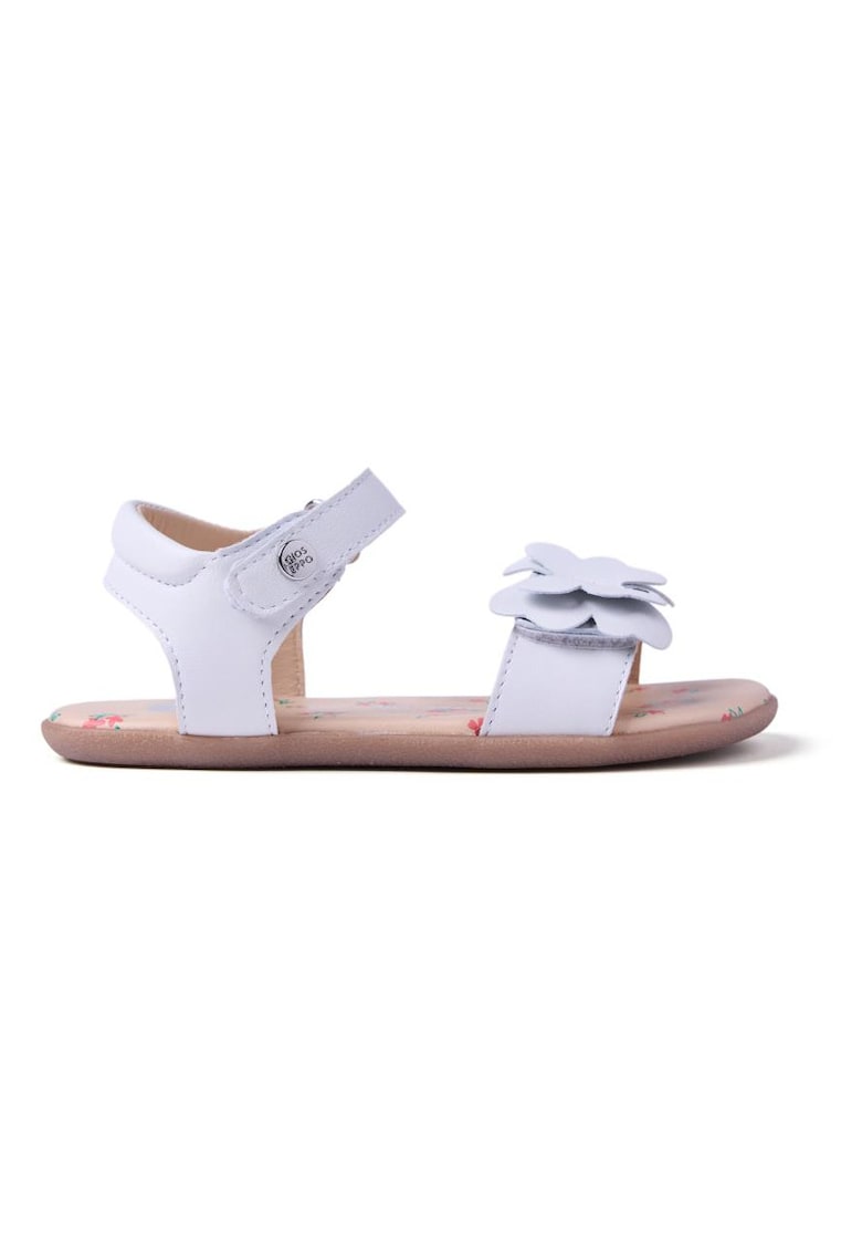 Sandale din piele cu detaliu cu fluture Slite - Alb