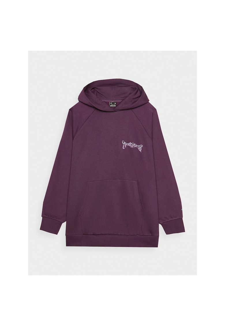 Hanorac Sport Oversize Femei - Cu Gluga - Bumbac - Sport & Casual - Violet inchis - Violet inchis