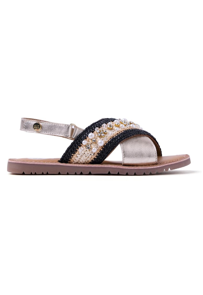 Sandale slingback din piele Barto - Auriu