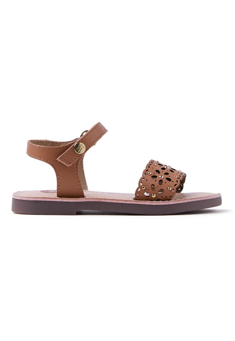 Sandale din piele cu model cu decupaj Dipolog - Maro camel