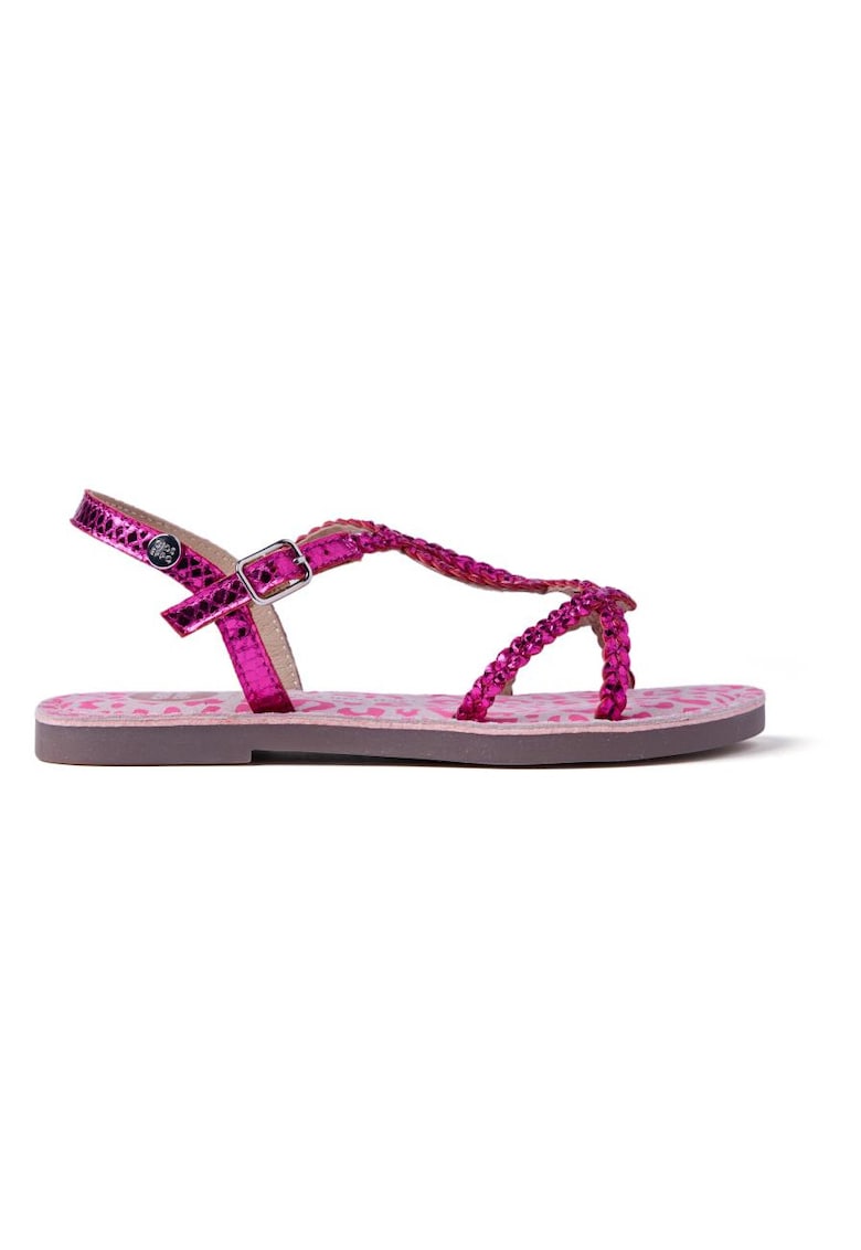 Sandale din piele cu barete multiple Boden - Fucsia