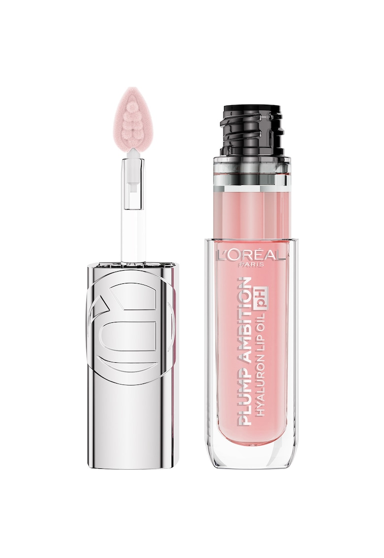Ulei pentru buze cu efect de volum reactiv la pH Plump Ambition pH Hyaluron Lip Oil - contine Acid Hialuronic si Tri-Peptide - hidrateaza timp de 24 de ore - 5 ml - Rose