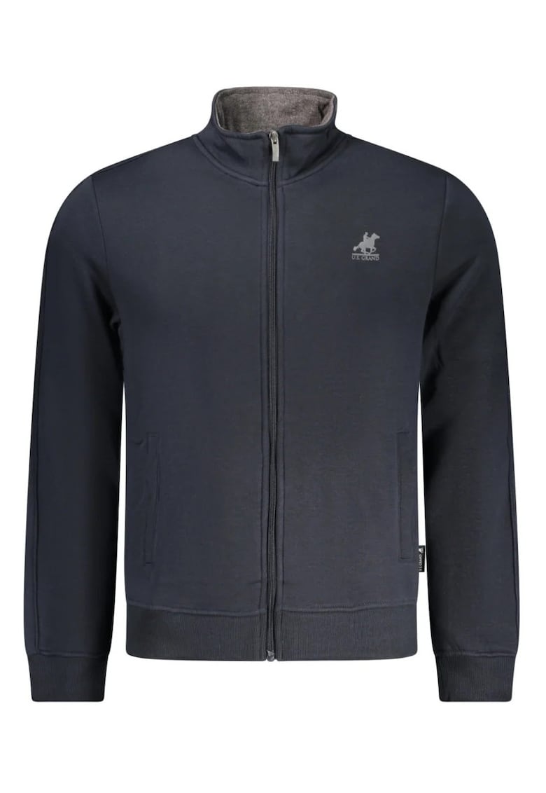 Bluzon barbati - cu fermoar - logo - Regular fit - Bleumarin inchis