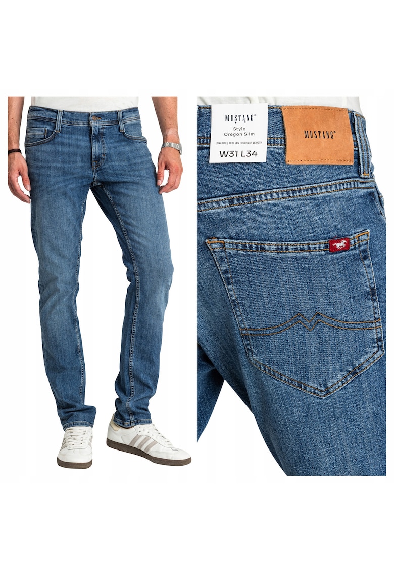 Jeans Barbati Oregon Slim Fit Albastru W30 x L30