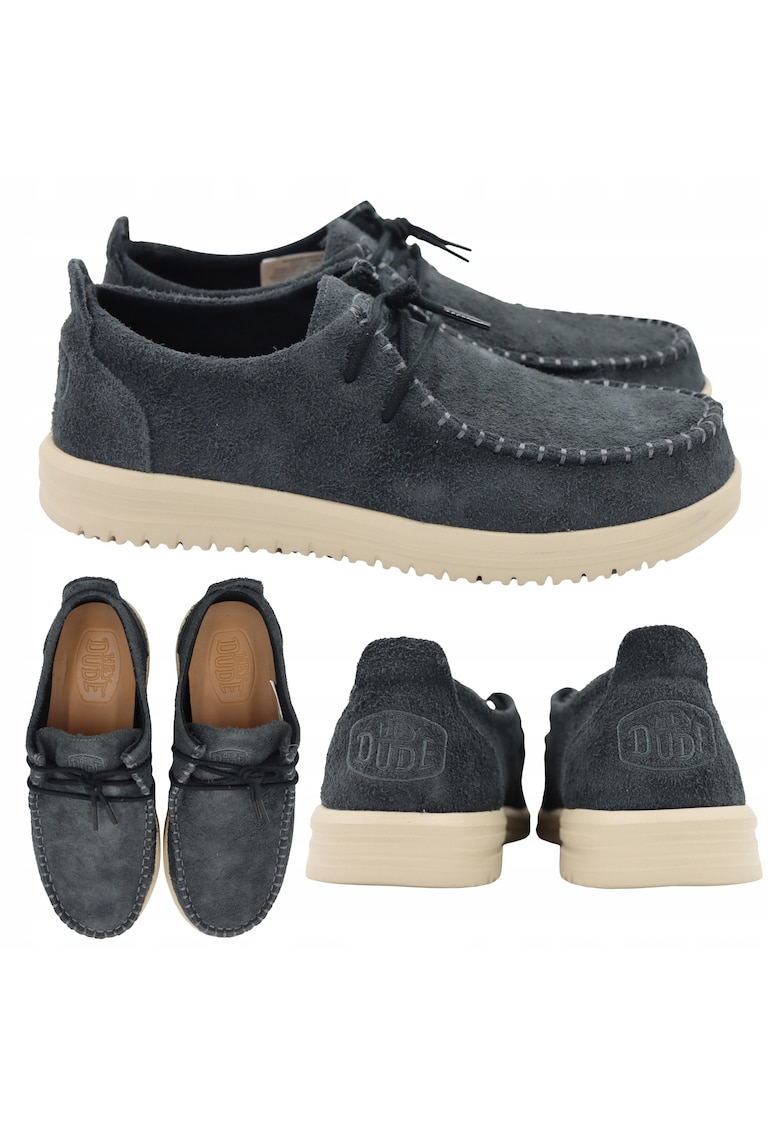 Mocasini barbati - Heydude - Nxt Moc 43772 - piele nubuc - albastru - nr.