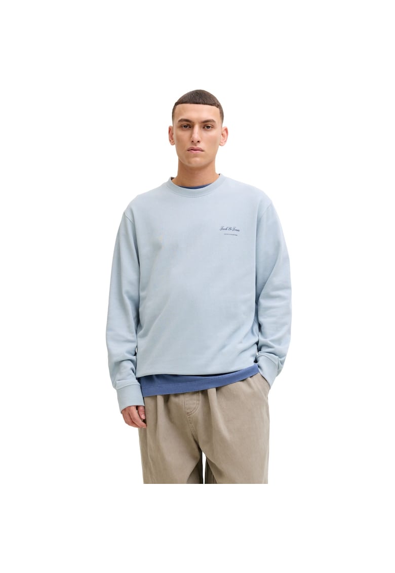 Bluza JACK &JONES Archive Graphic Crew 53578 - Albastru deschis