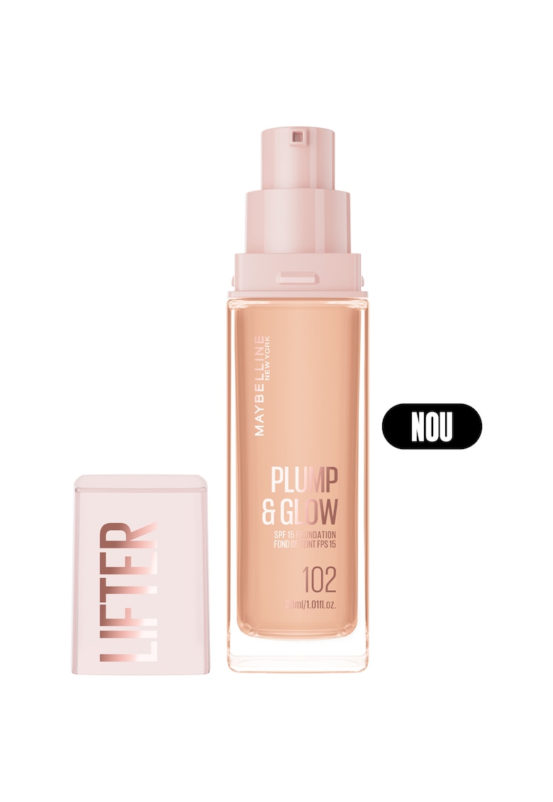 Fond De Ten Maybelline New York Lifter Plump&Glow pentru ten luminos 30 ml - 102