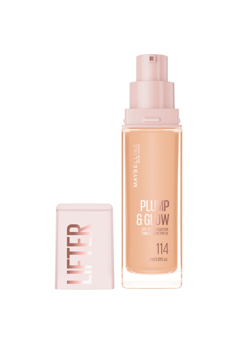 Fond De Ten Maybelline New York Lifter Plump&Glow pentru ten luminos 30 ml - 114