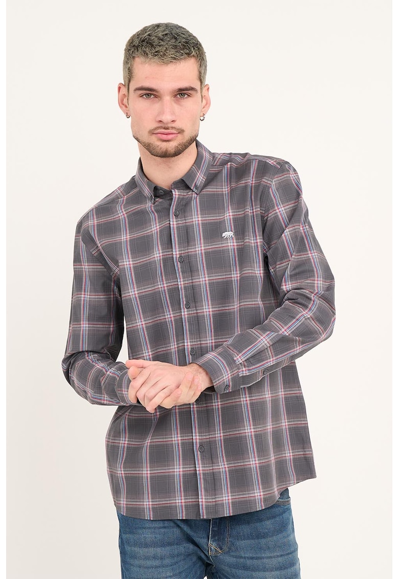 Camasa in carouri cu maneci lungi - Rosu/Albastru/Gri
