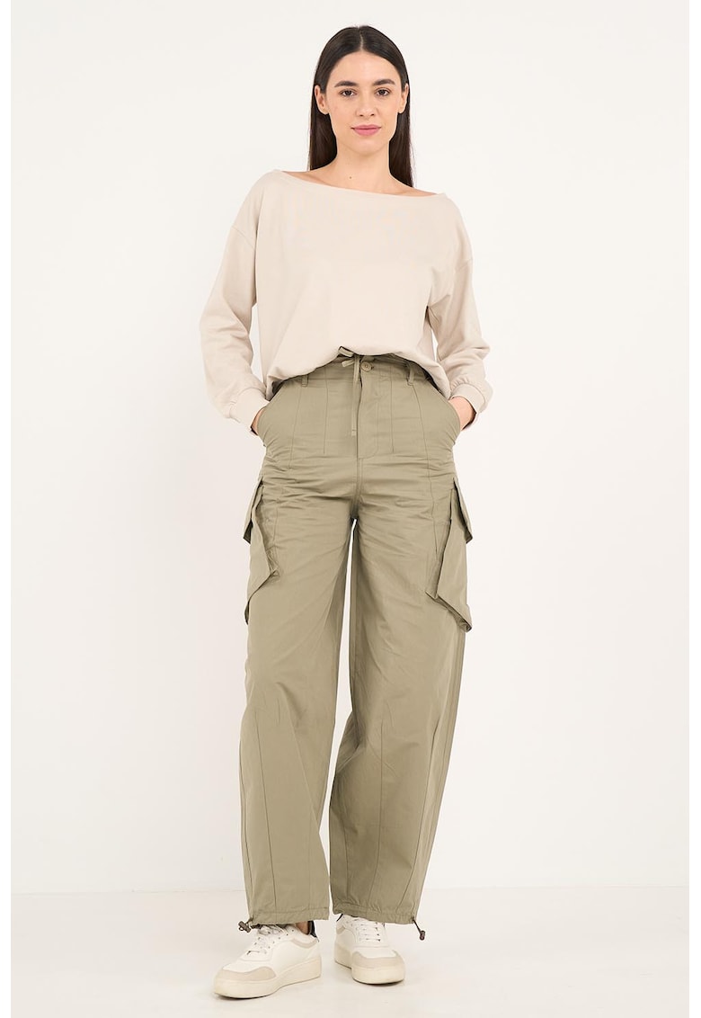 Pantaloni cargo de bumbac - Kaki