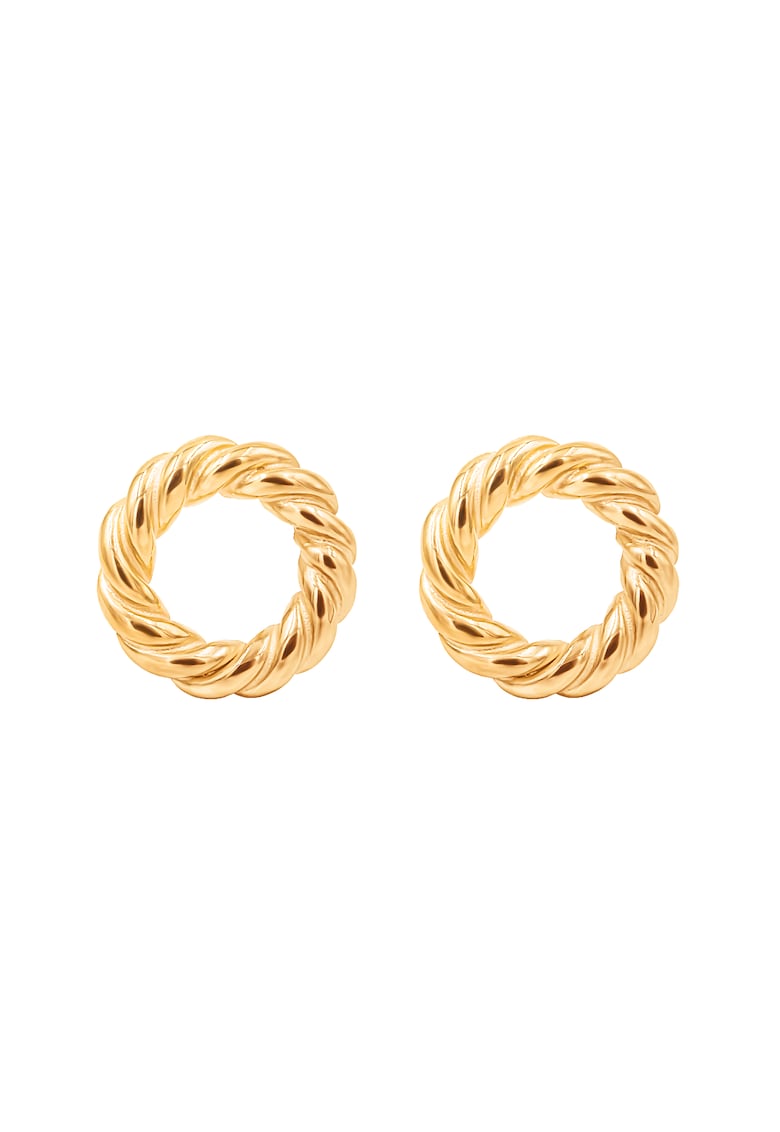 cercel Ines placat cu aur de 18K