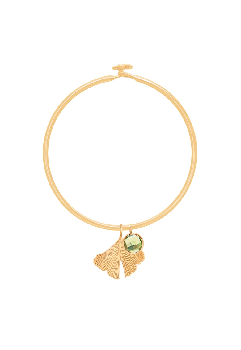 Bratara placata cu aur de 18K si pandantiv cuart verde Penelope