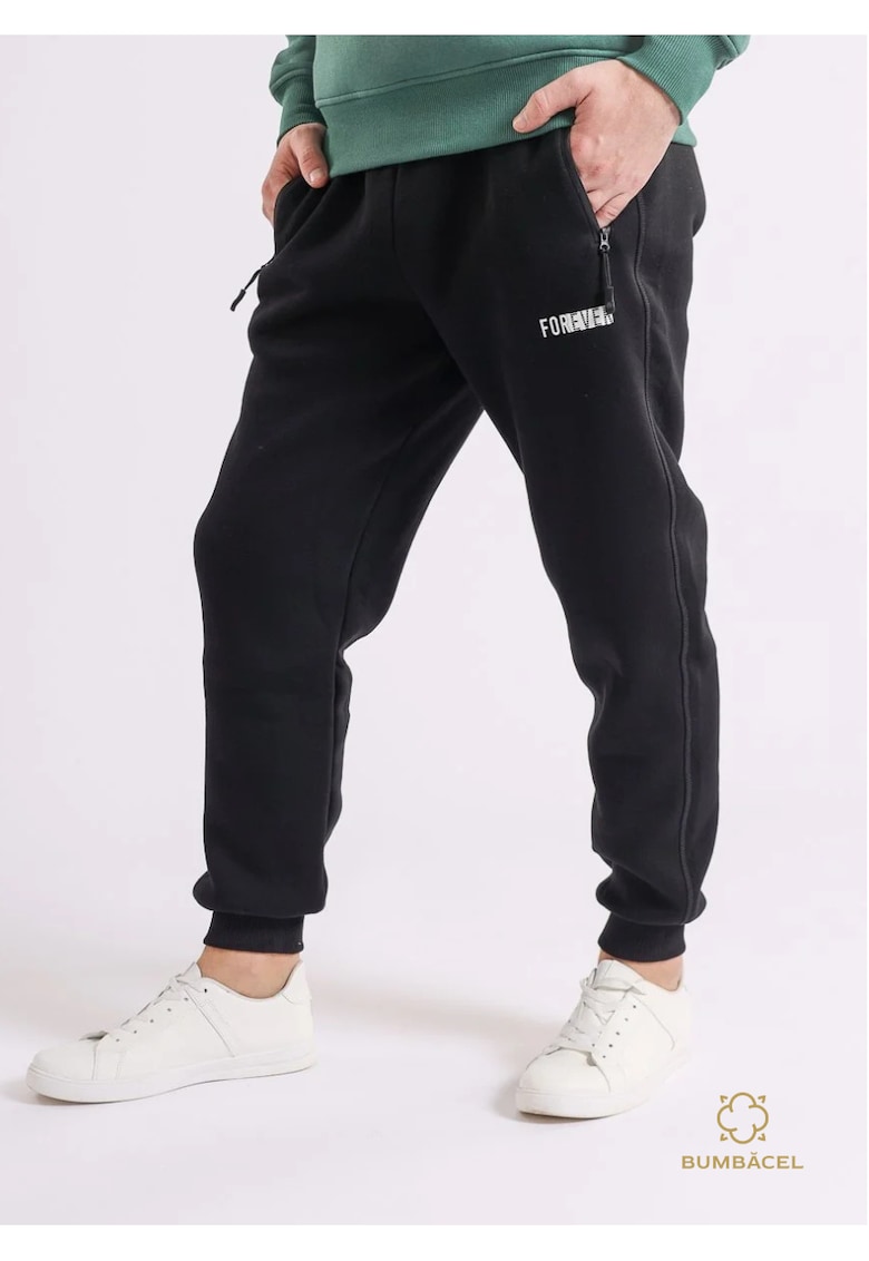 Bumbacel 100 COTTON Pantaloni sport cu flis - din bumbac - pentru barbati