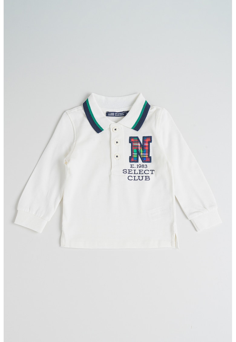 Bluza polo din bumbac - Rosu/Alb/Bleumarin