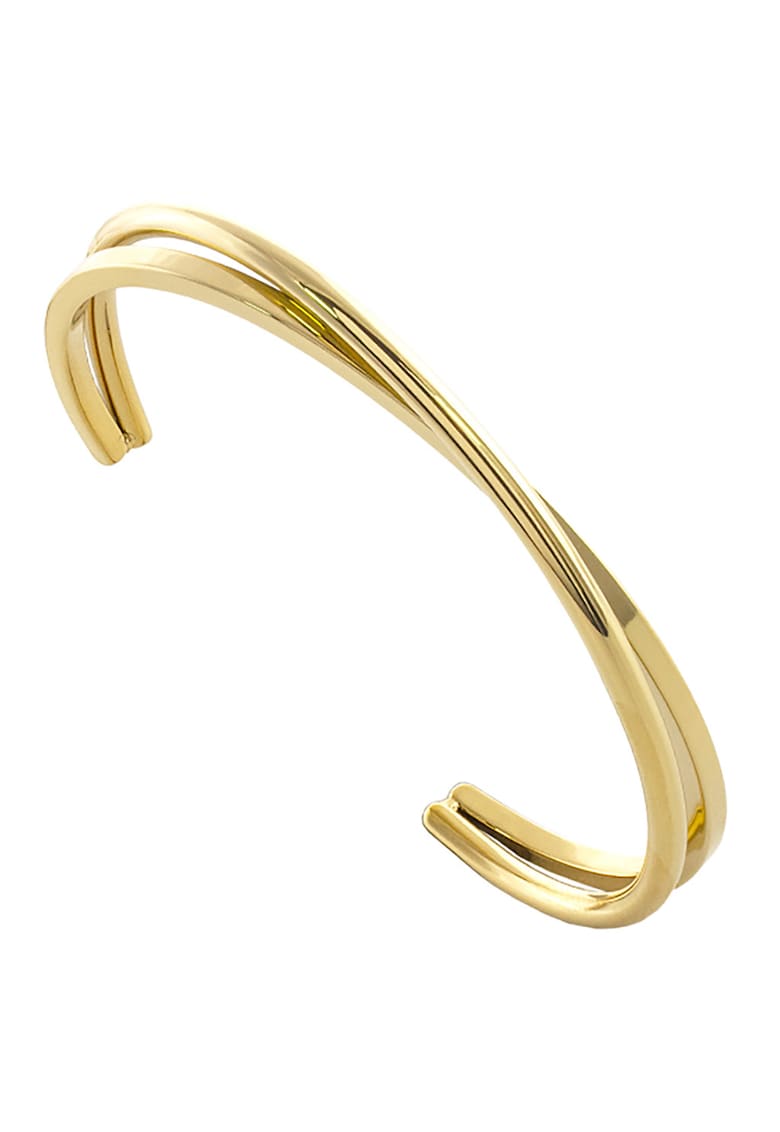 Bratara rigida fara inchidere - placata cu aur de 18K