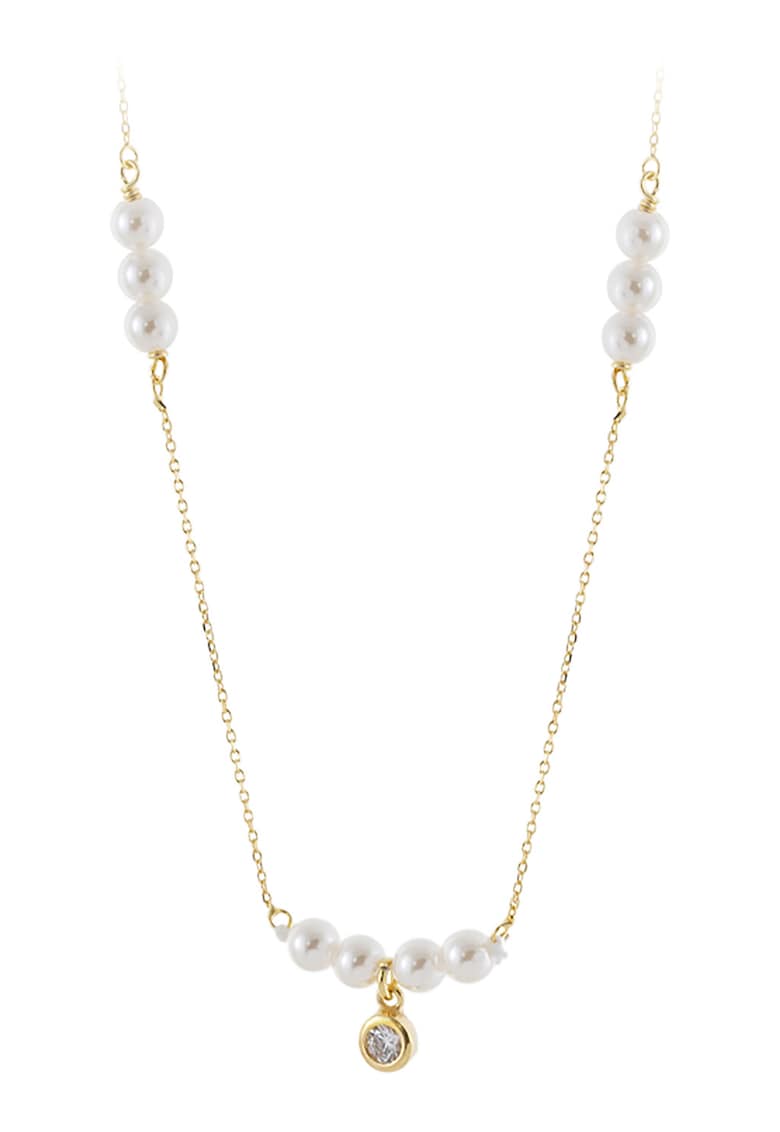 Colier de argint plavcat cu aur de 18 K