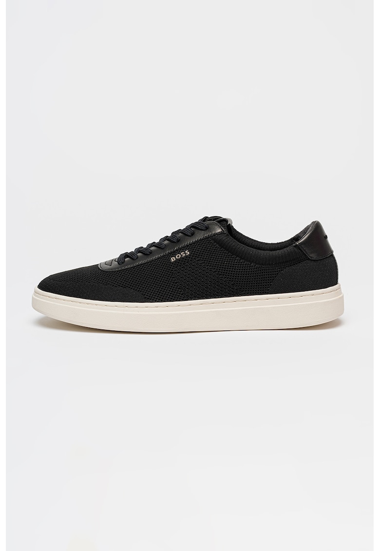 Pantofi sport cu garnituri din piele Kieran - Negru