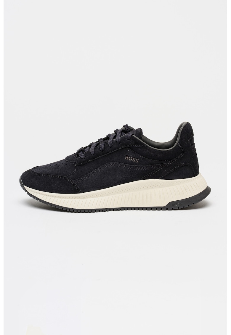 Pantofi sport din piele intoarsa cu detaliu logo Ttnm Evo Runn - Albastru ultramarin