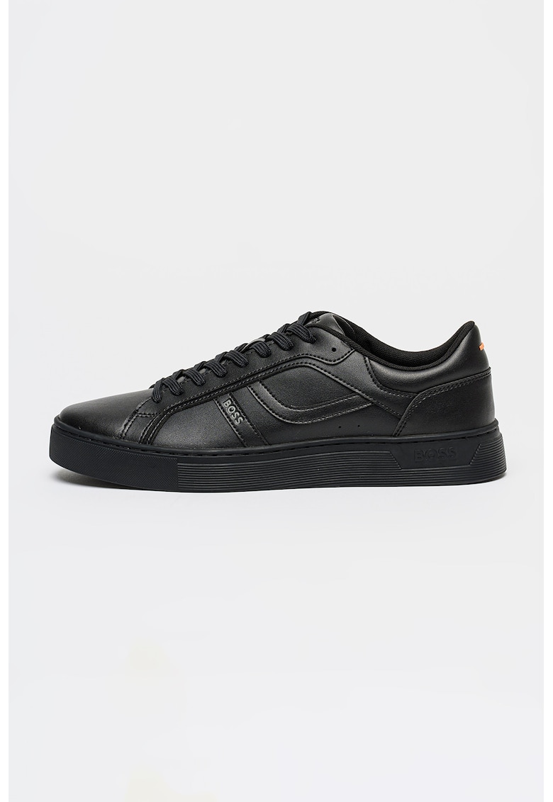 Pantofi sport din piele ecologica cu logo discret Rhys - Negru