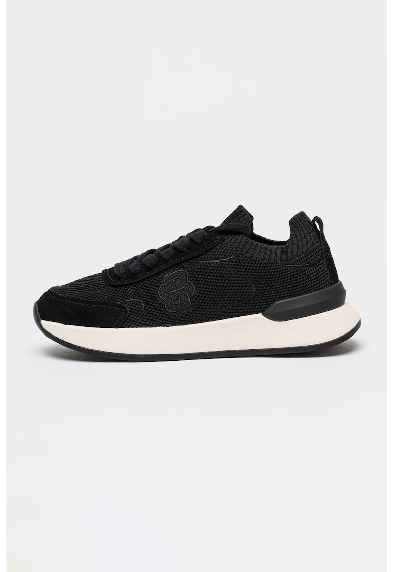 Pantofi sport cu garnituri din piele intoarsa Icon - Negru