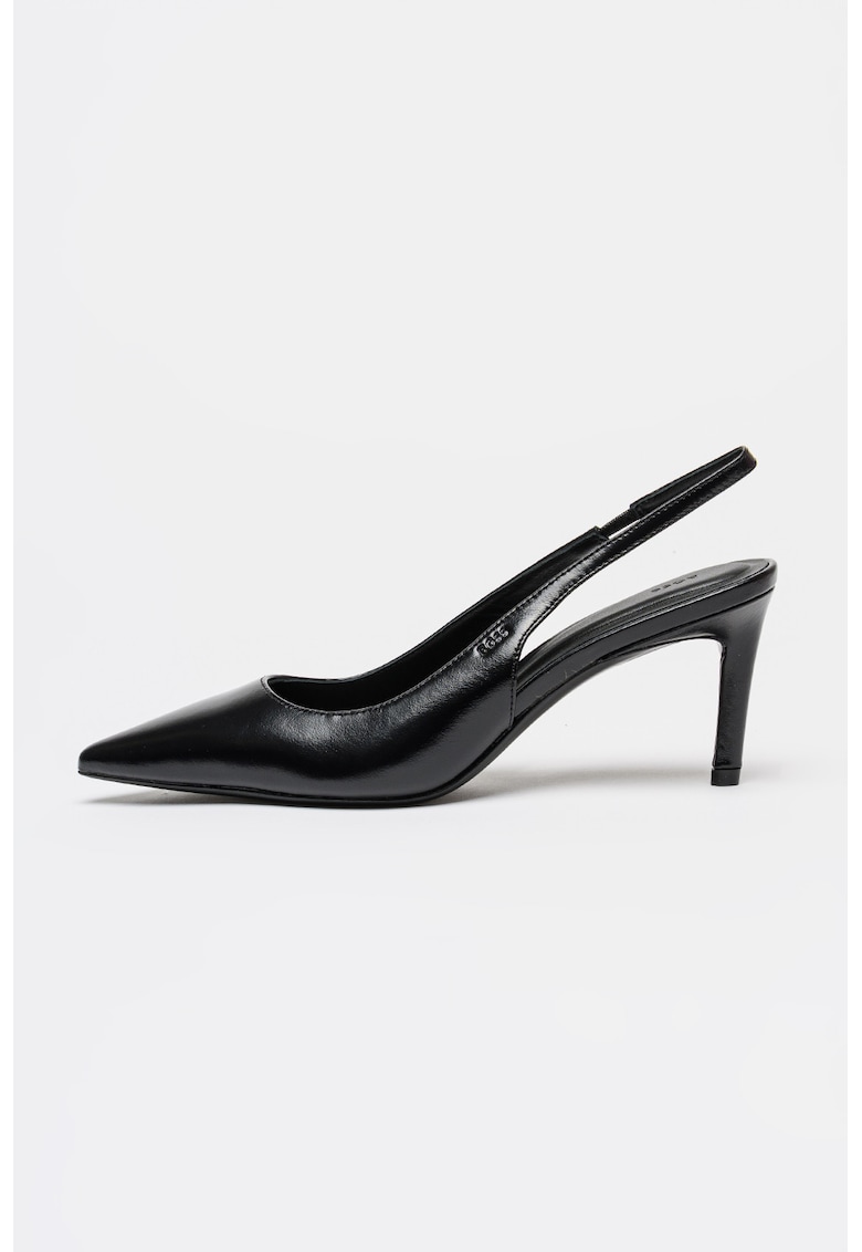 Pantofi din piele cu varf ascutit Gracey - Negru