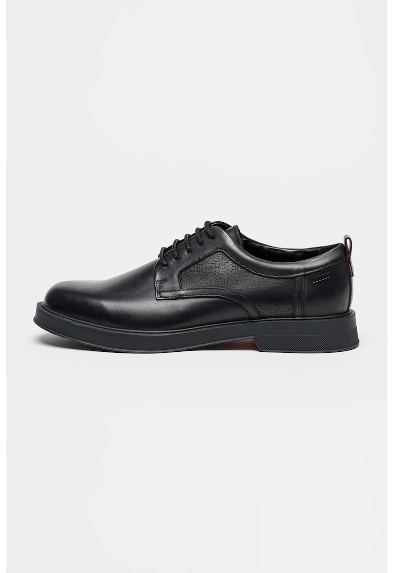 Pantofi derby din piele Lenner - Negru