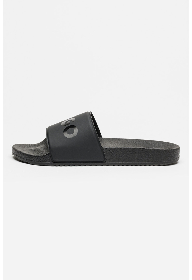 Papuci cu logo Timein - Negru