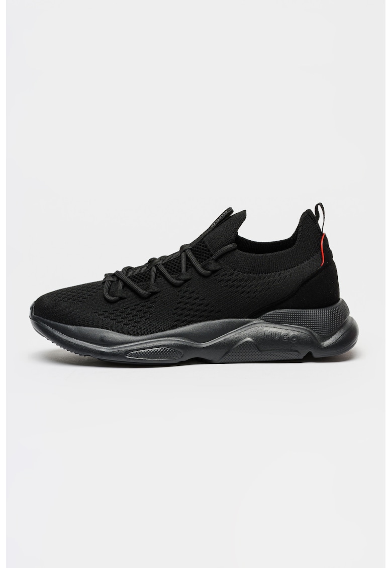 Pantofi sport low-cut din material textil Leon - Negru