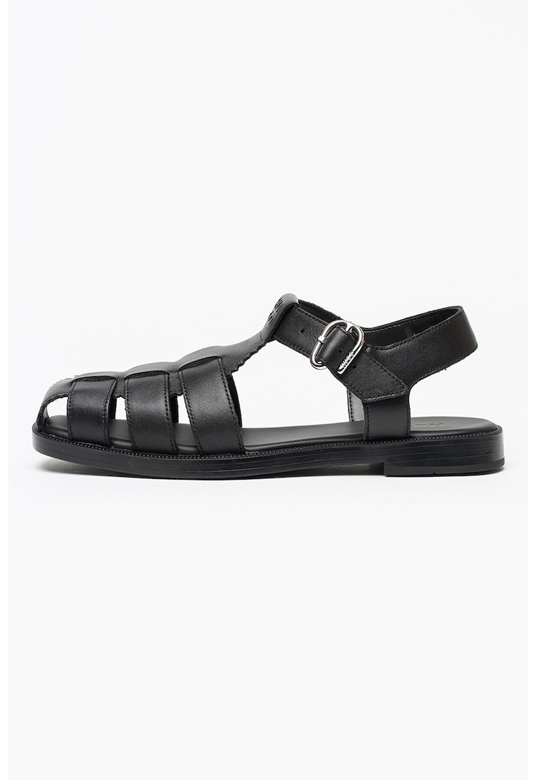 Sandale fisherman din piele Liora - Negru