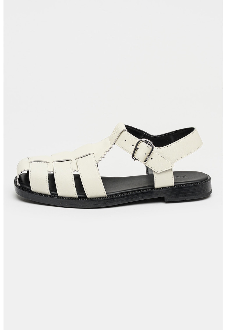 Sandale fisherman din piele Liora - Bej deschis