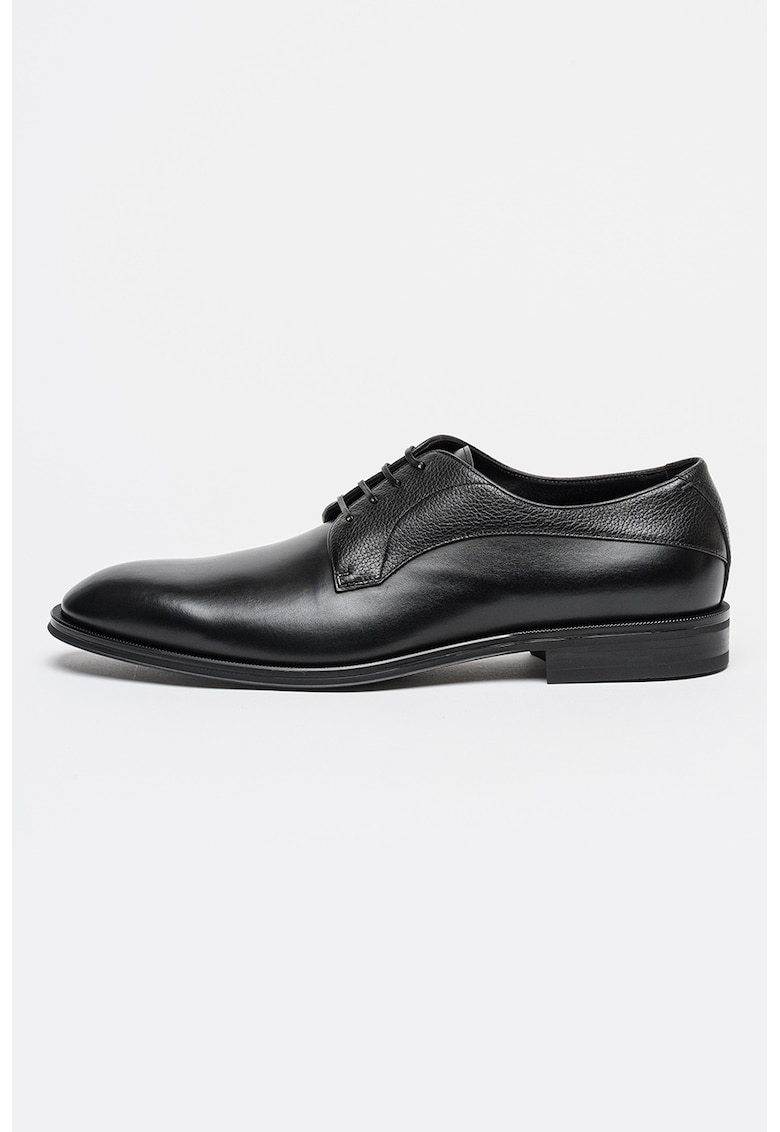 Pantofi derby de piele Derrek - Negru