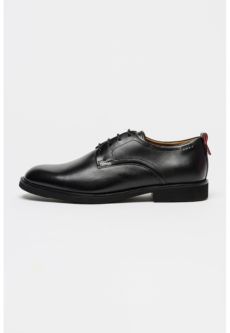 Pantofi din piele cu sireturi Ginsby - Negru