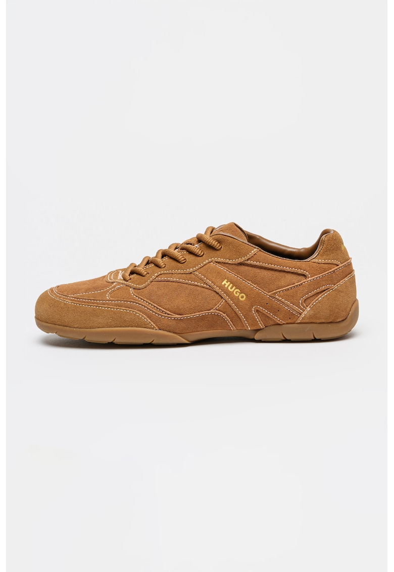 Pantofi sport din piele intoarsa Keeston - Maro camel