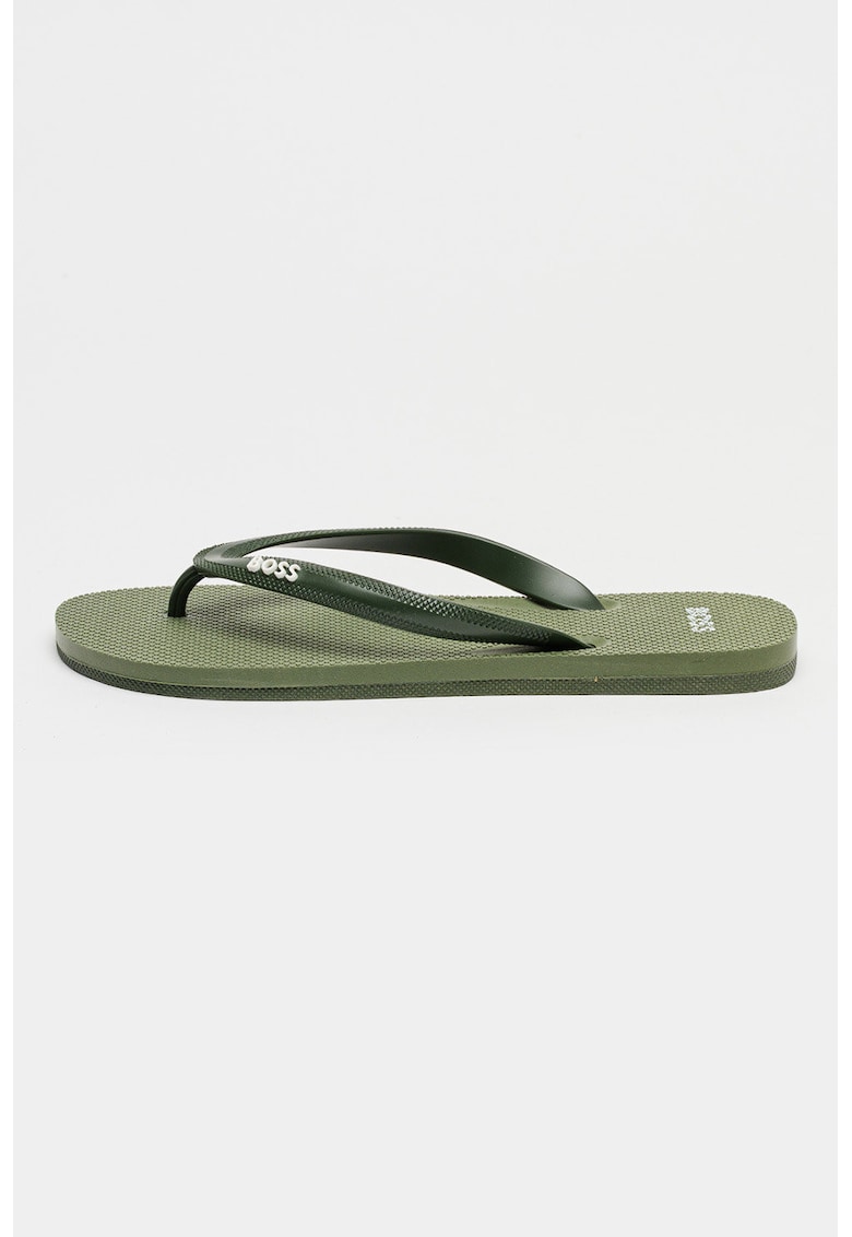 Papuci flip-flop cu logo Tracy - Verde inchis