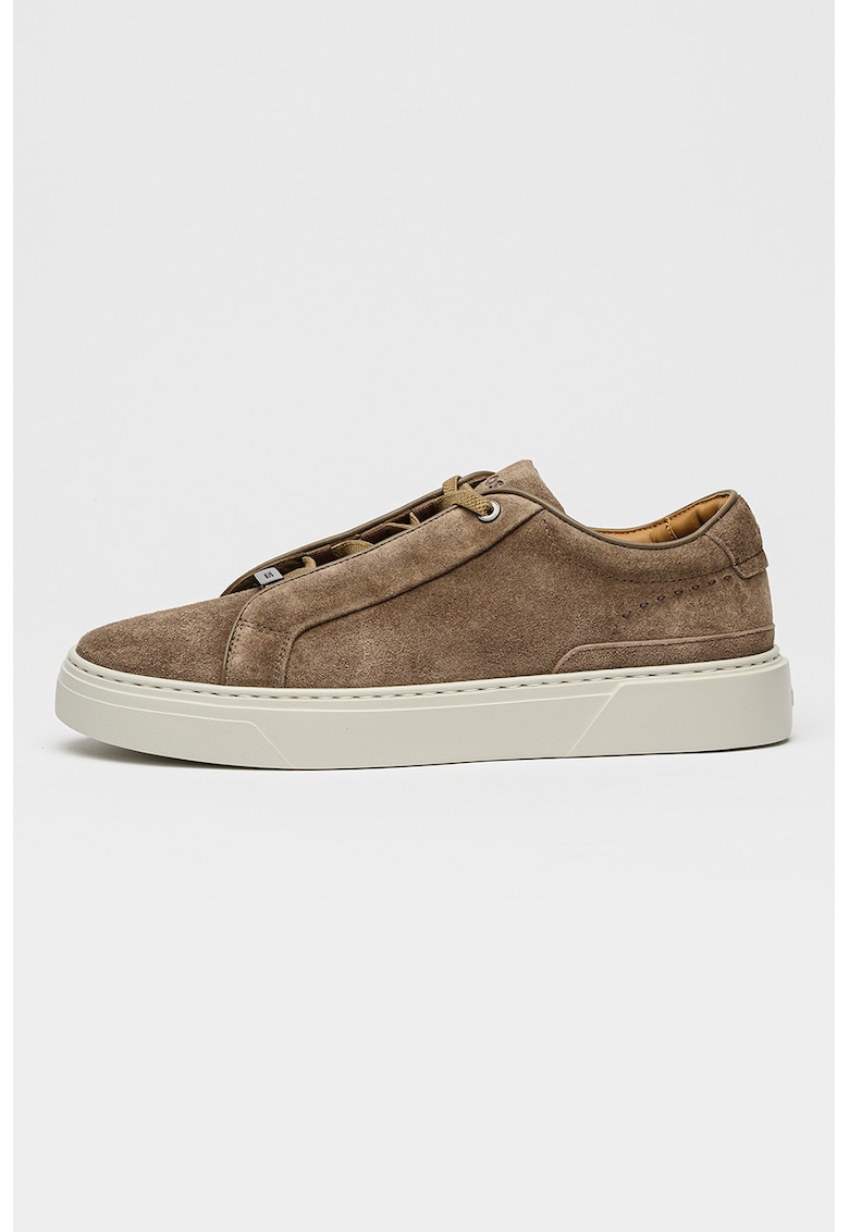 Pantofi sport low-cut de piele intoarsa Gary - Maro taupe