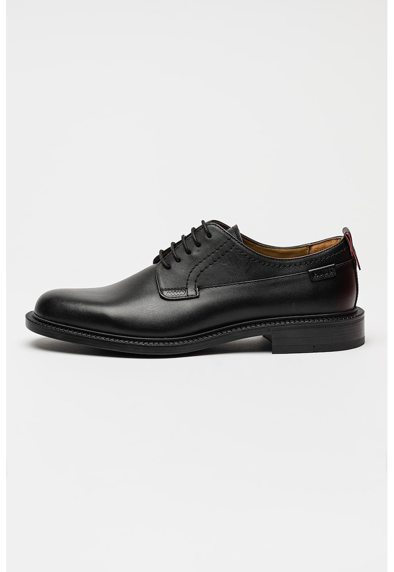 Pantofi din piele cu detaliu logo Lysander - Negru