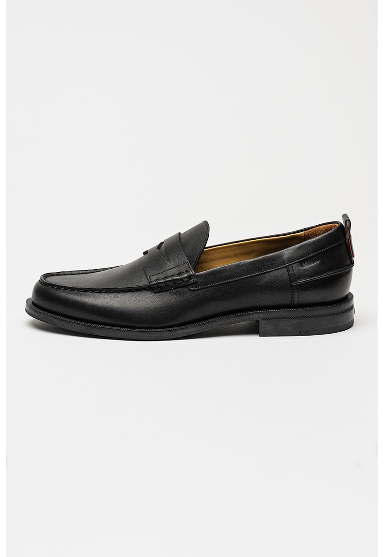 Pantofi loafer din piele cu detaliu logo Varian - Negru