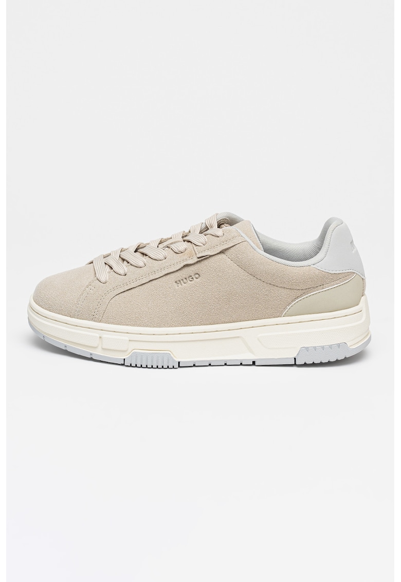 Pantofi sport Yarrow de piele ecologica si piele intoarsa sintetica - Maro taupe deschis