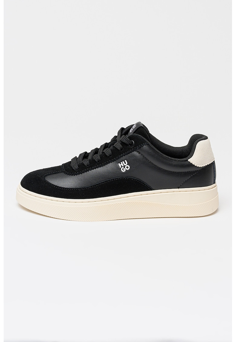 Pantofi sport low-cut cu insertii din piele intoarsa Lyzz - Negru