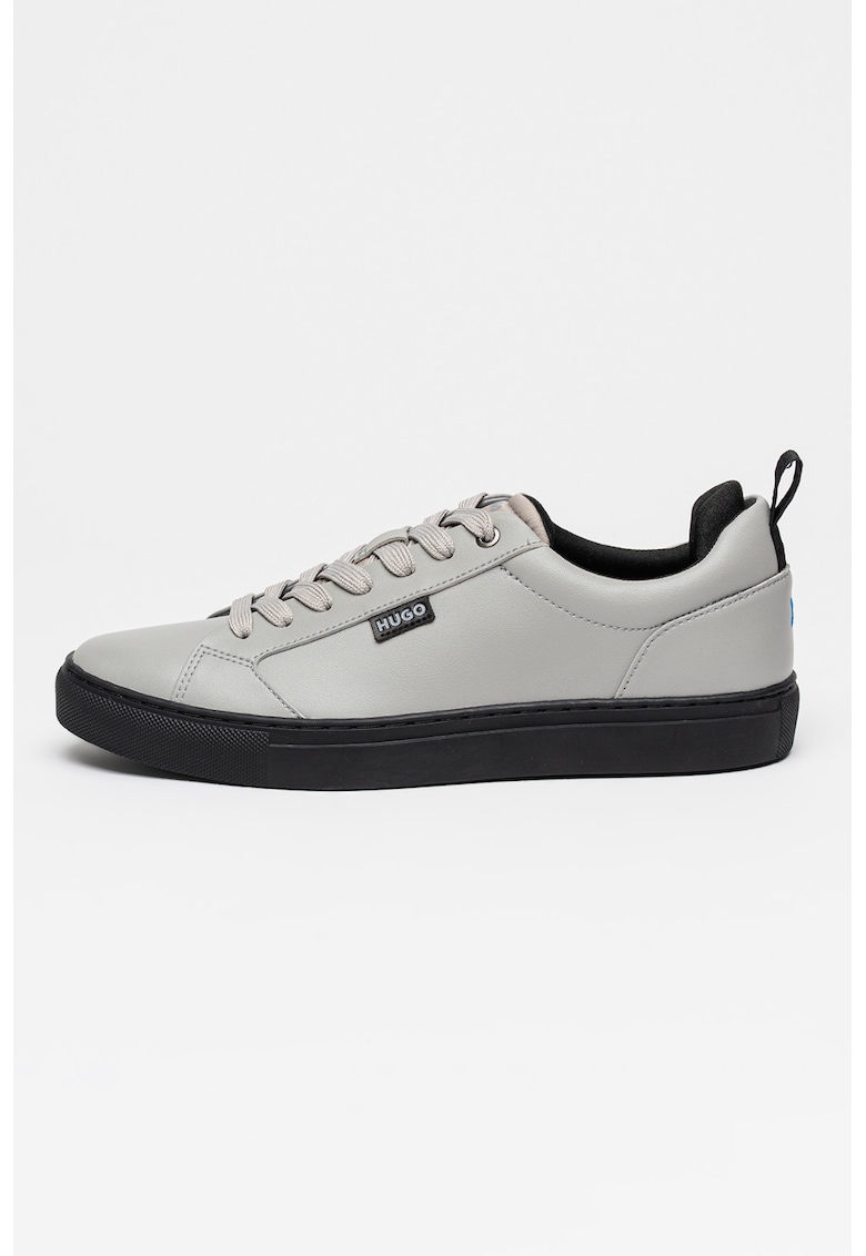 Pantofi sport Morrie de piele ecologica si material textil - Gri inchis