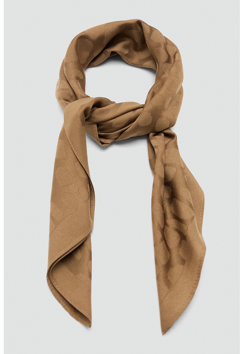 Esarfa din jacquard - Maro scortisoara