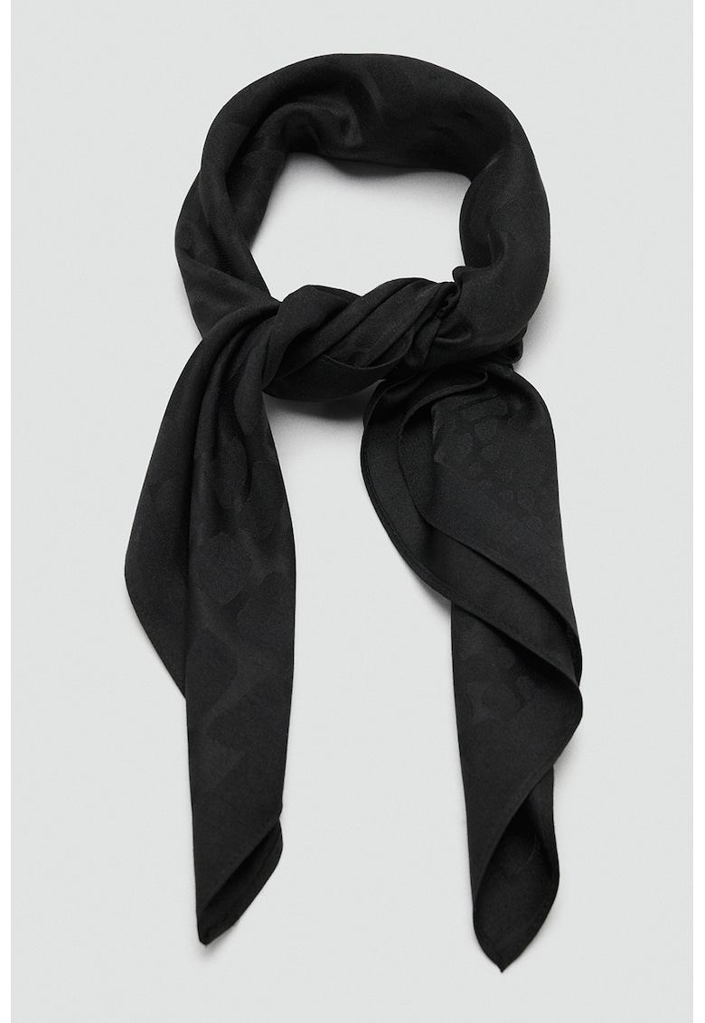 Esarfa din jacquard - Negru
