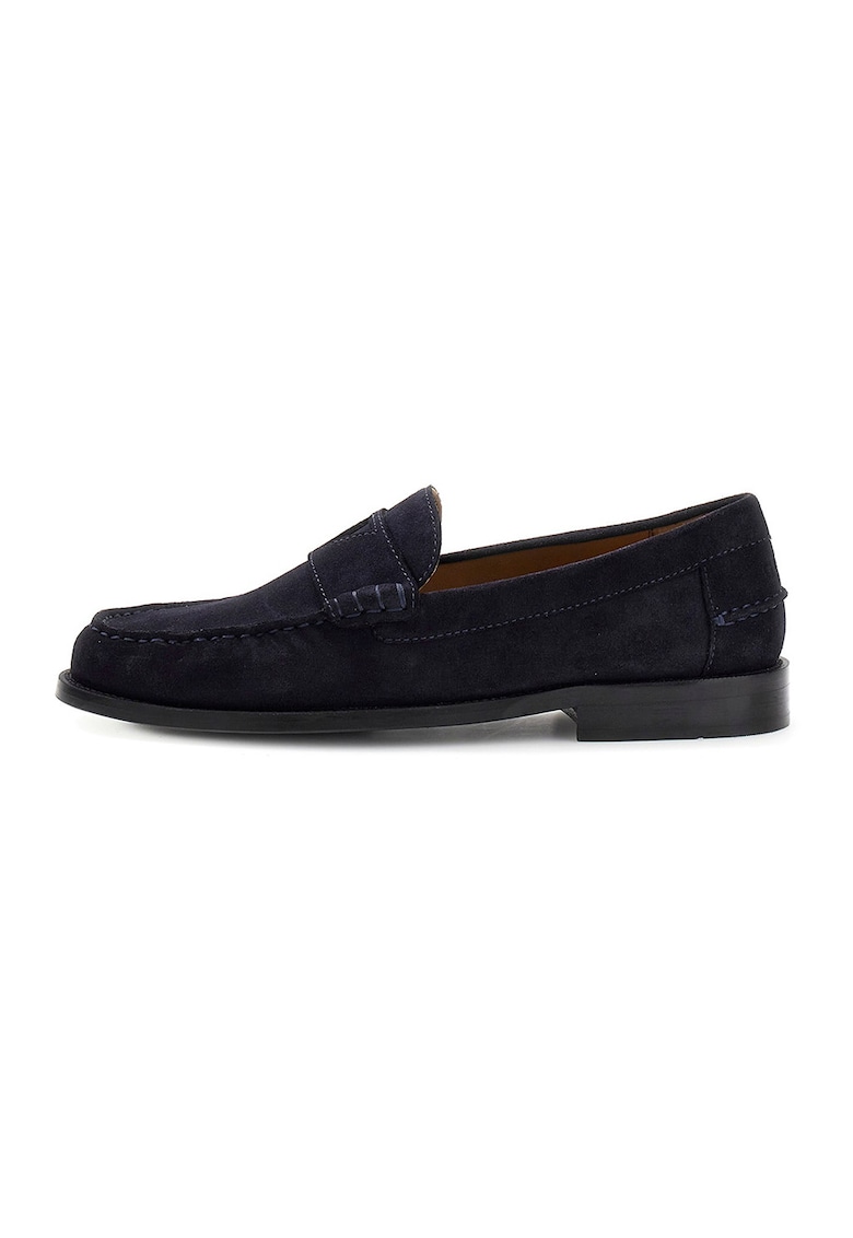 Pantofi loafer din piele intoarsa - Albastru ultramarin