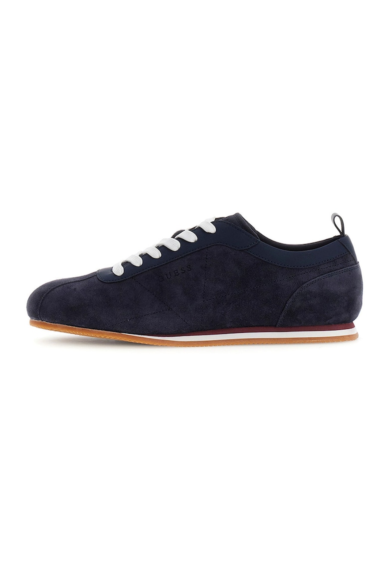 Pantofi sport uni din piele intoarsa - Albastru ultramarin