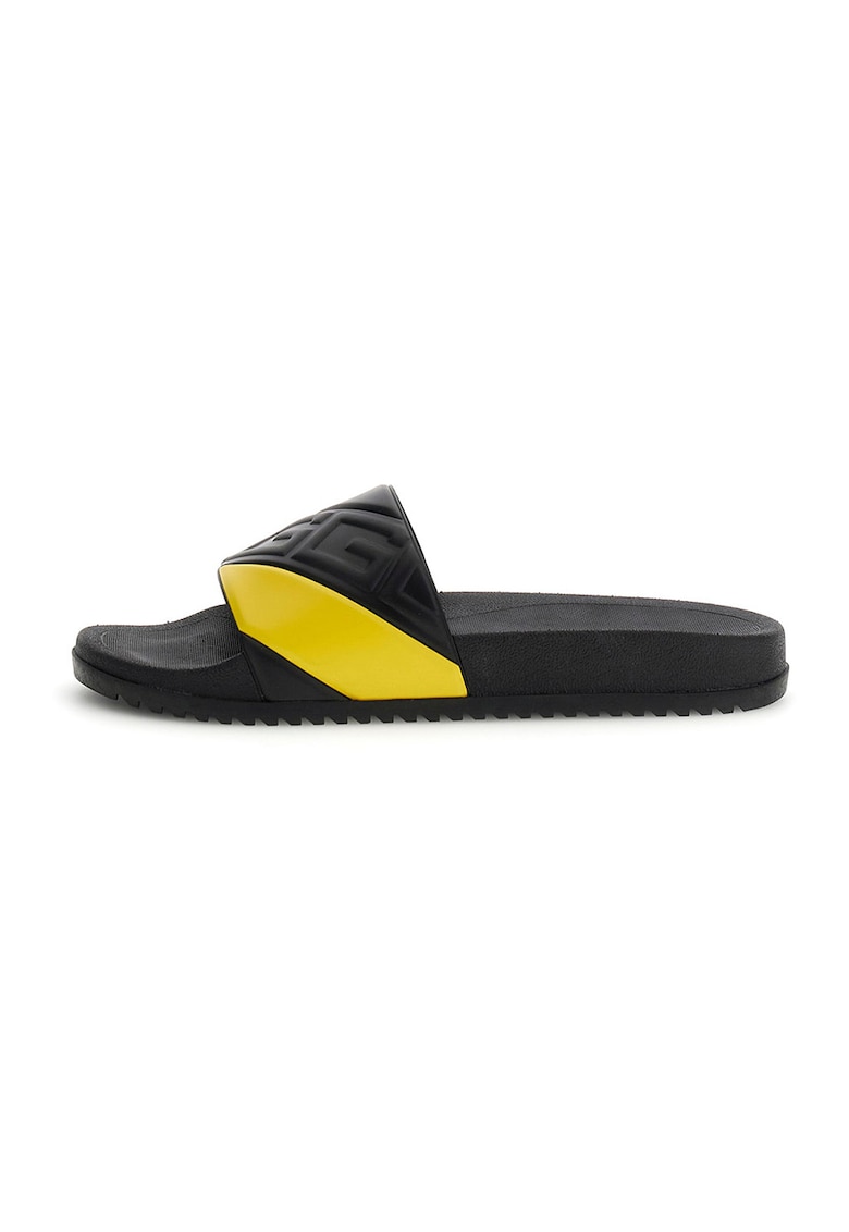 Papuci cu model - Negru/Galben sofran