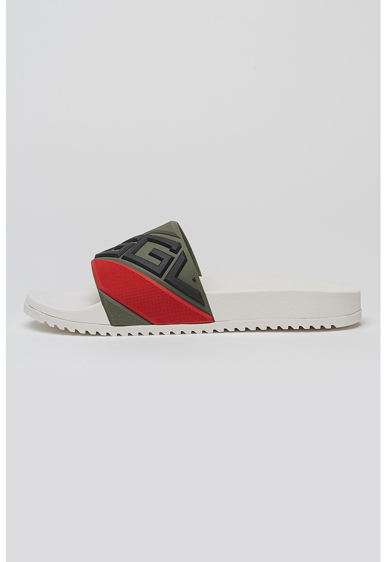 Papuci cu model - Rosu/Alb/Verde