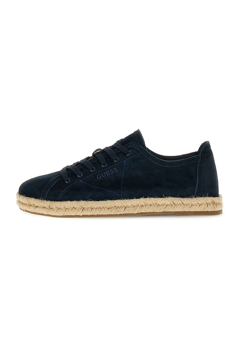 Pantofi sport low-cut din piele intoarsa - Bleumarin