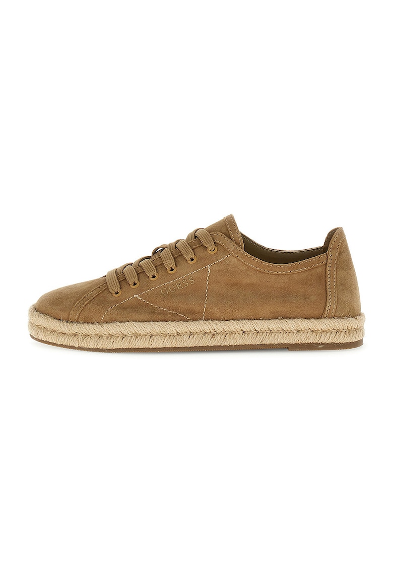 Pantofi sport low-cut din piele intoarsa - Caramel