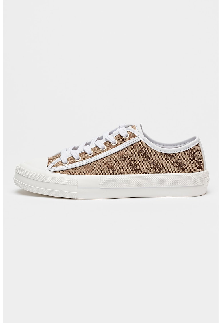 Pantofi sport din material textil cu logo Jelexa - Maro