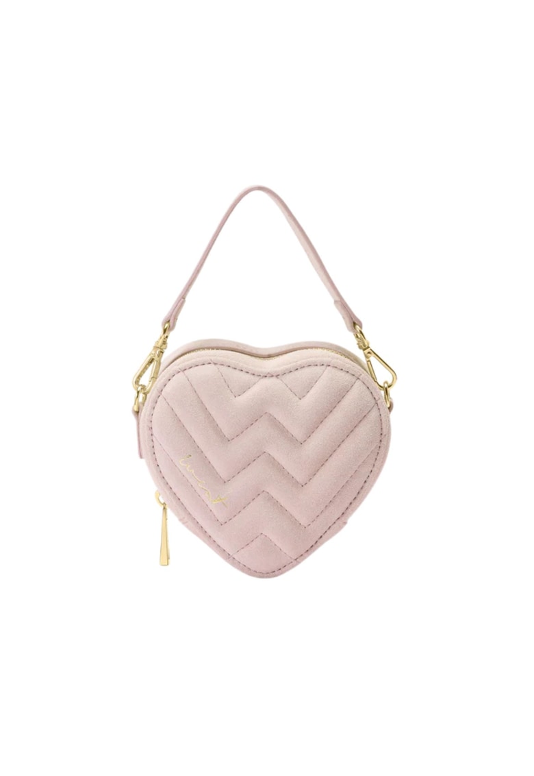 Geanta din piele mini in forma de inimioara